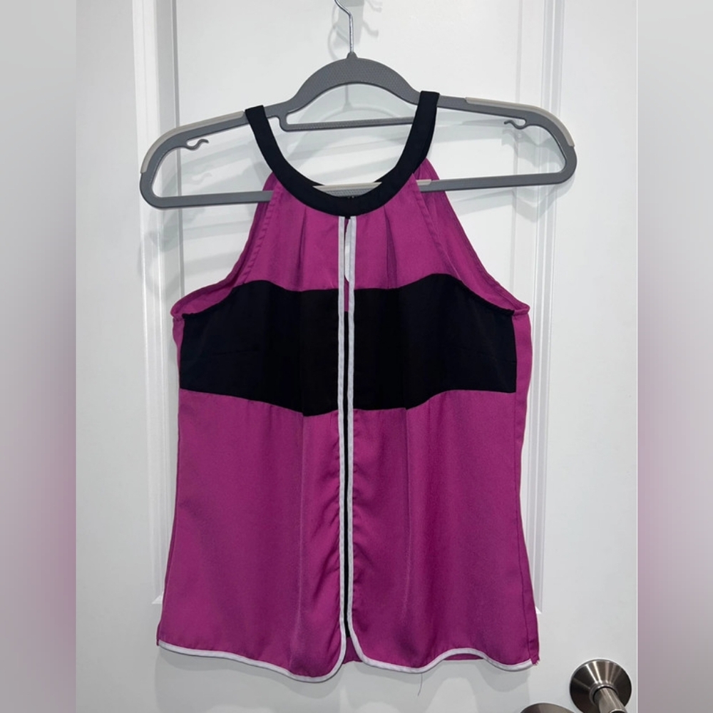 Worthington Pink Fitted Ruched Sleeveless Tank Top